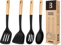 Silicone Cooking Utensils Set, Perfectly Angled by BADIANO