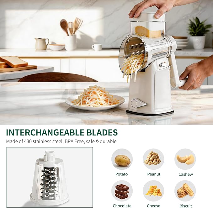 The CoveCarol rotary cheese grater comes - Image 7