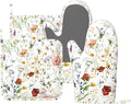 Wildflower Flower Oven Mitts and Pot Holders Set of 4 Silicone Boho Butterfly by BOKEKANG