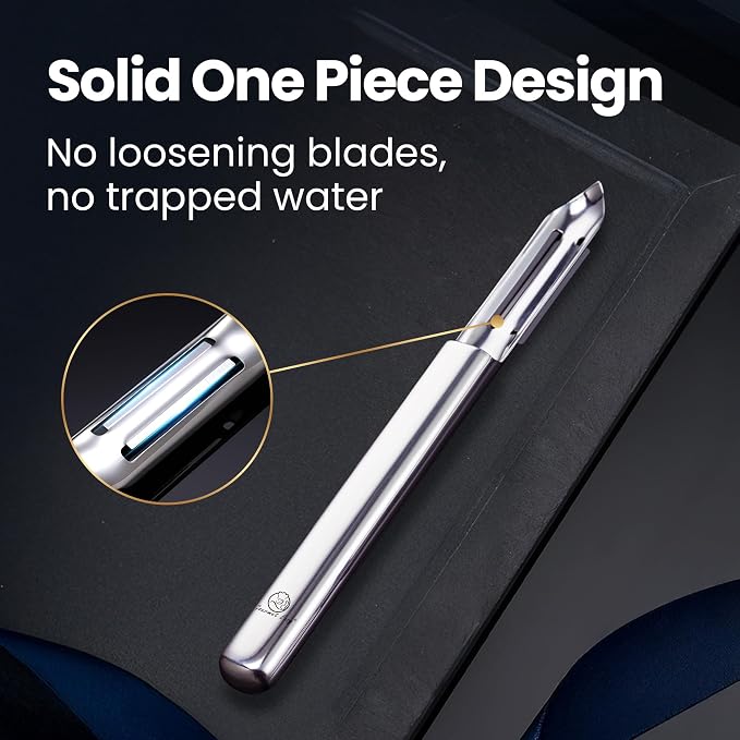 Vegetable Peeler, Ultra Sharp Potato Peeler, Seamless One-Piece Design - Image 4