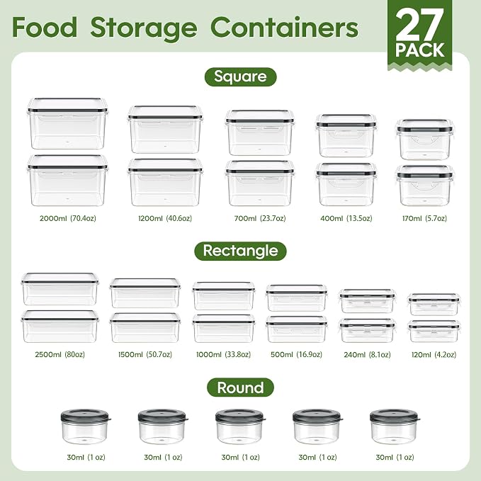 KEMETHY 54-Piece Food Storage Containers - Image 2