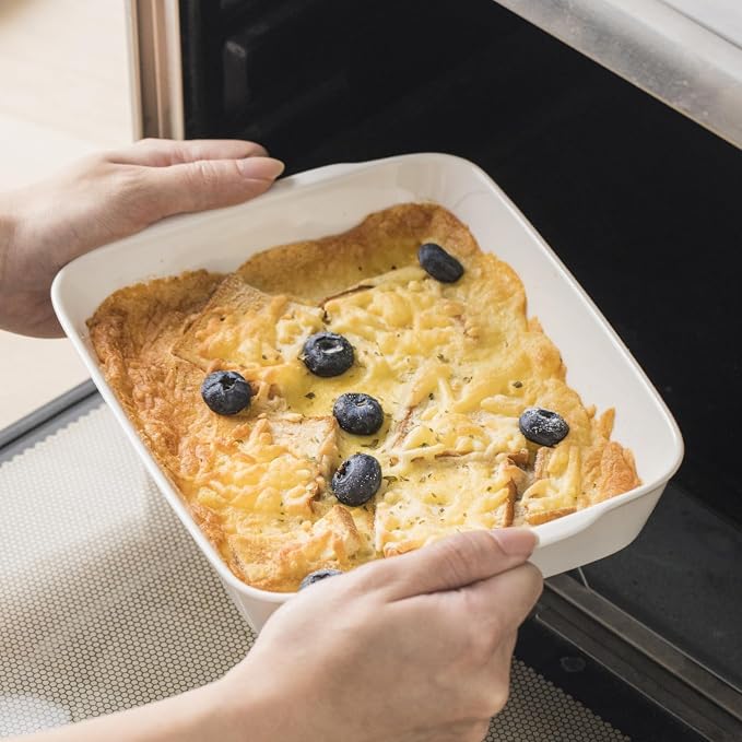 HOMBENE 4.2 QT Deep Ceramic Baking Dish, Lasagna Pan - Image 4