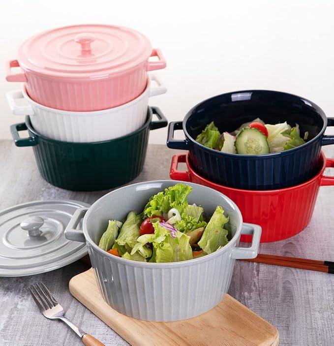 WHJY Pink Ceramic Casserole Dish - Image 6