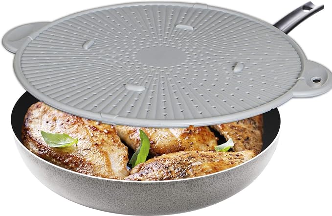 Silicone Splatter Screen, Protect Stovetop and Counters, 3-in-1 Silicone - Image 3