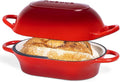 Dutch Oven For Sourdough Bread Baking – Enamelled Cast Iron Bread Loaf Pot – by Nuovva
