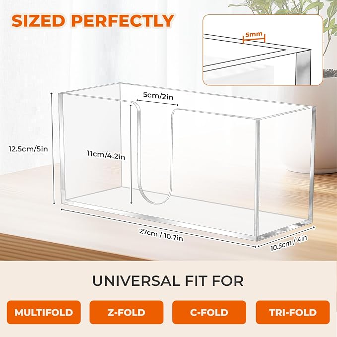 1PACK Paper Towel Holder, Countertop Paper Towel Dispenser Bathroom Paper Hand - Image 2
