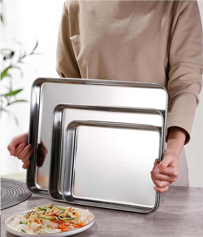 Extra Small Baking Sheet Pans Stainless Steel 304 Tiny Little Serving Tray 9.3 - Image 7
