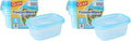 Glad Food Storage Containers, Small Rectangle, 24 Ounces | Freezerware | 4 by GladTrashFoodStorage