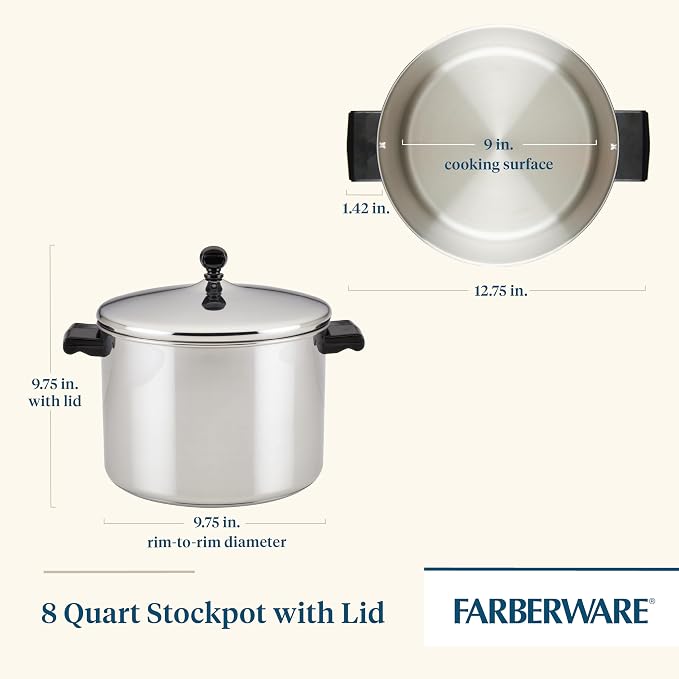 Farberware Classic Stainless Steel 8-Quart Stockpot - Image 3