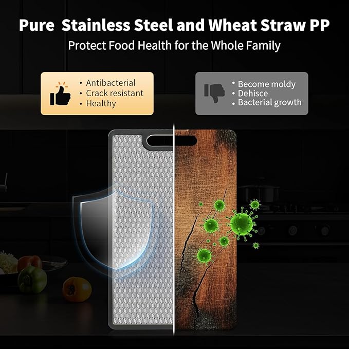 Double Sided Cutting Board, Food Grade, Scratch Resistant Mesh, Large Size - Image 3