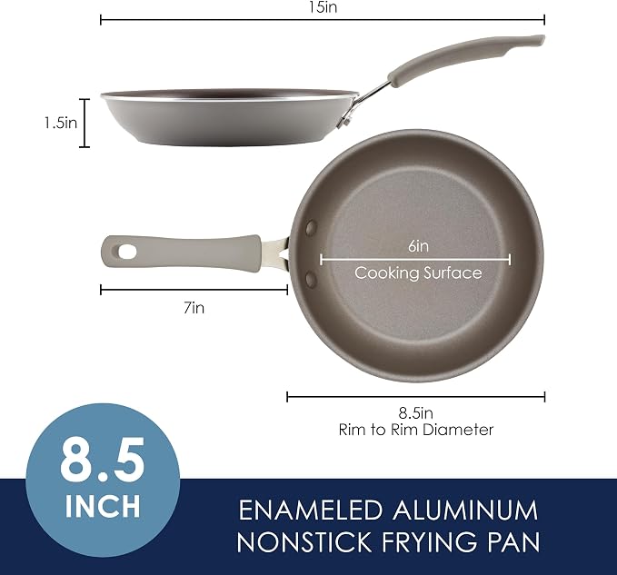 Rachael Ray Cook + Create Nonstick Frying Pan/Skillet, 8.5 Inch - Image 2