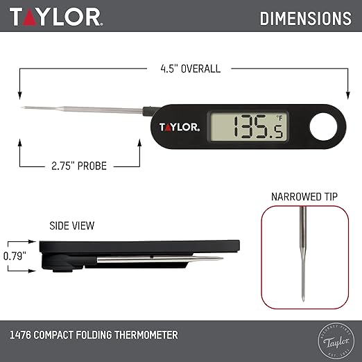 Taylor 1476 Instant Read Digital Meat Food Grill BBQ Cooking Kitchen Thermometer - Image 3