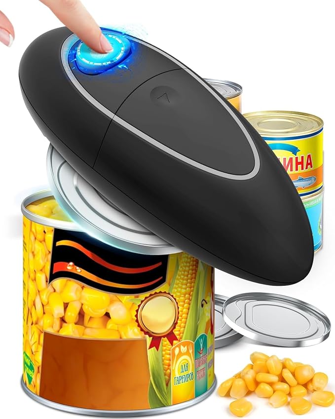 One Touch Electric Can Opener Fits All Can Sizes by Home
