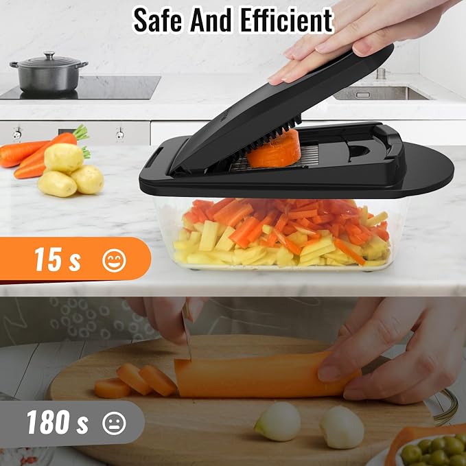 8 Blade All-in-1 Vegetable Chopper Mandoline Slicer - Image 7