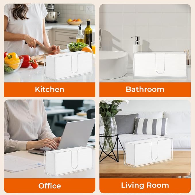 2PACK Paper Towel Holder, Countertop Paper Towel Dispenser Bathroom Paper Hand - Image 8