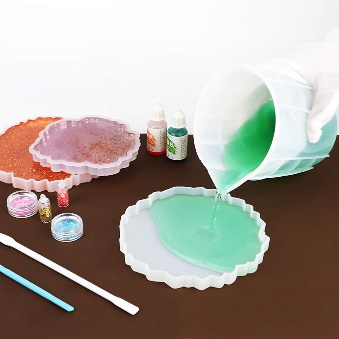 Gartful 9PCS Silicone Mixing Cups Set, Resin Casting Tool Kit, DIY Craft Set - Image 7