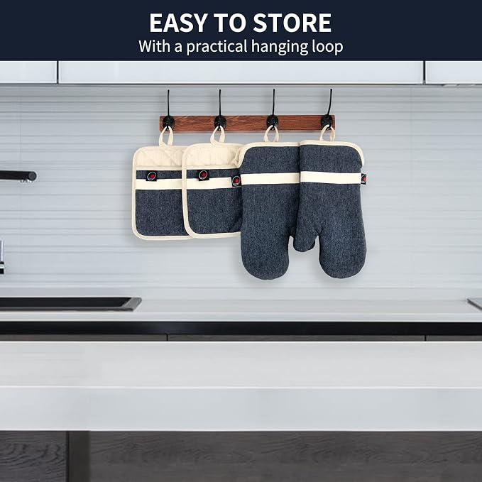 Oven Mitts and PotHolders Sets, Non-Slip Neoprene Oven Mitts are Suitable - Image 7