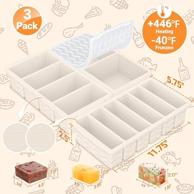 3-Pack Silicone Freezer Trays - Image 6