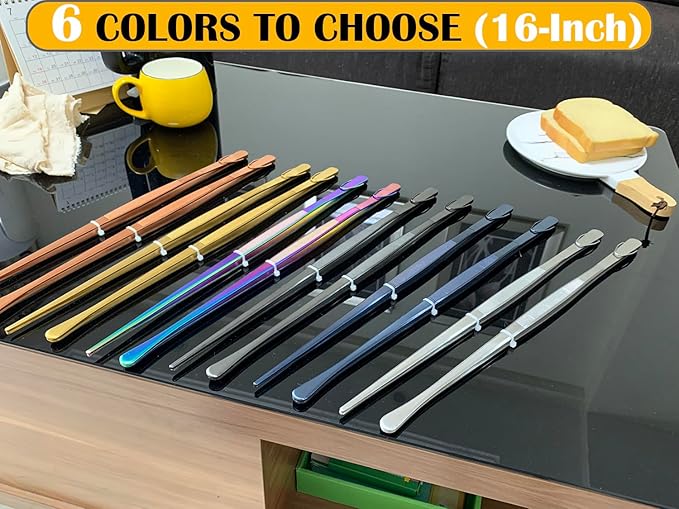 JETKONG 2 Pcs 16-Inch Kitchen Tweezers Extra Long Tweezer Tongs, Heavy Duty - Image 5