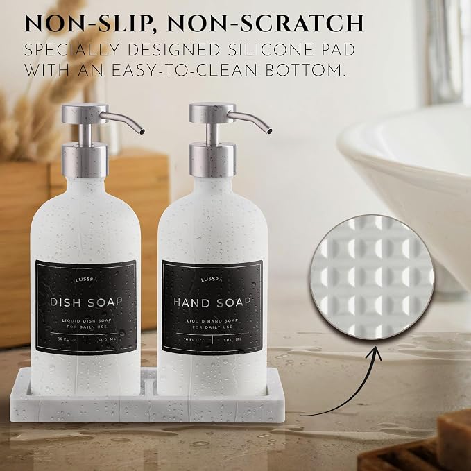 Glass Soap Dispenser Set of 2 - Image 3