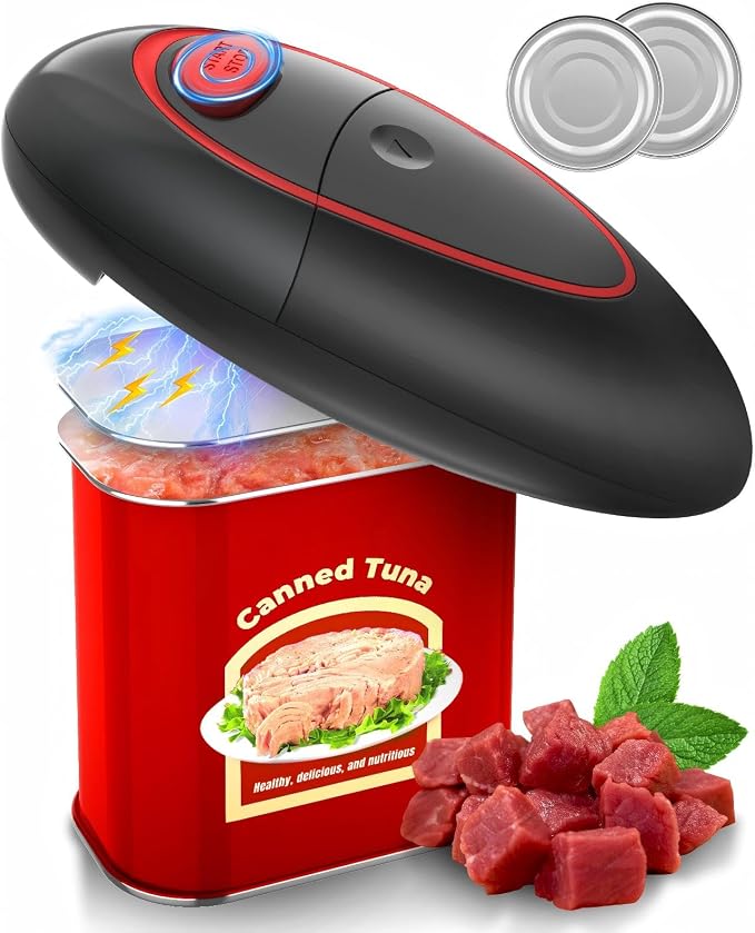 One Touch Electric Can Opener Fits Almost All Can Sizes by Unknown