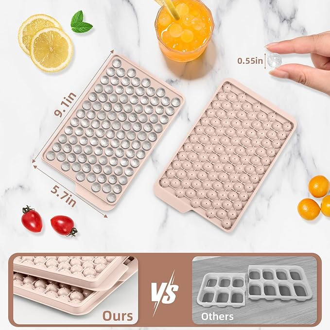 WIBIMEN Mini Ice Cube Trays, 0.55” Tiny Pebble Ice - Image 5