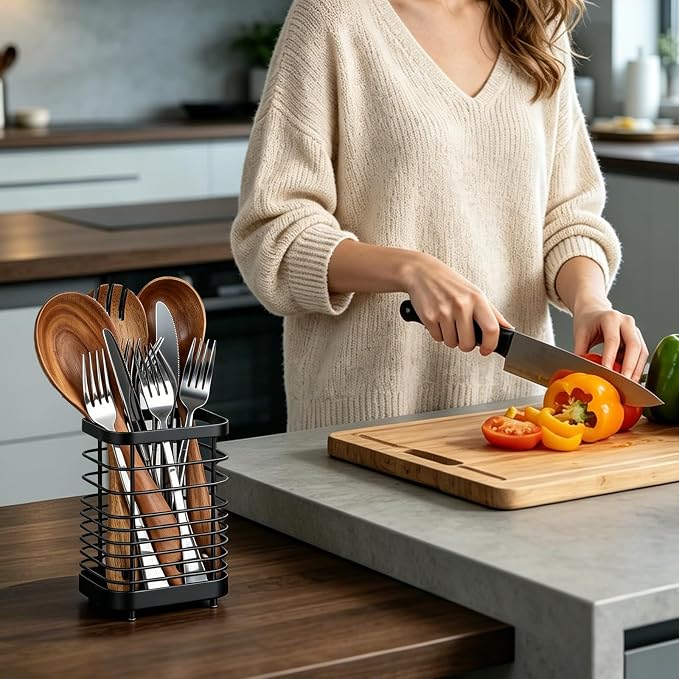 Utensil Holder, Stainless Steel Utensil Drying Rack - Image 8