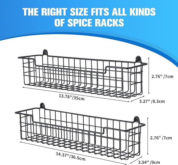 Spice Rack Organizer Wall Mount, Spice Organization Storage Shelf - Image 2