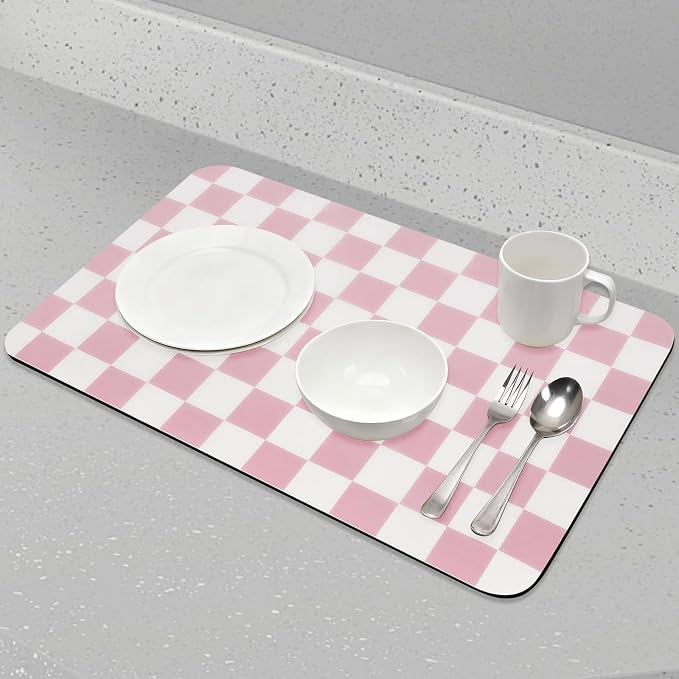 CooRug Checkered Dish Drying Mat - Image 5