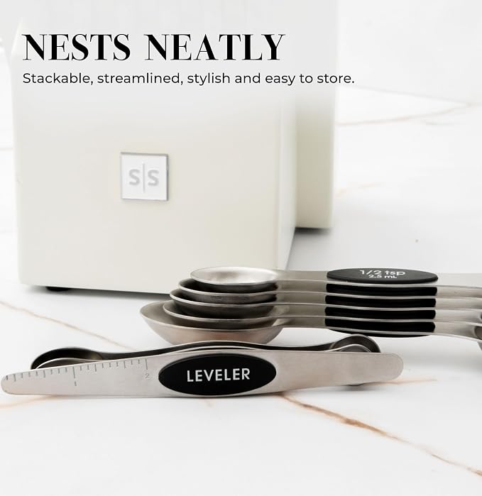 Stanless Steel Magnetic Measuring Spoons Set - Image 8