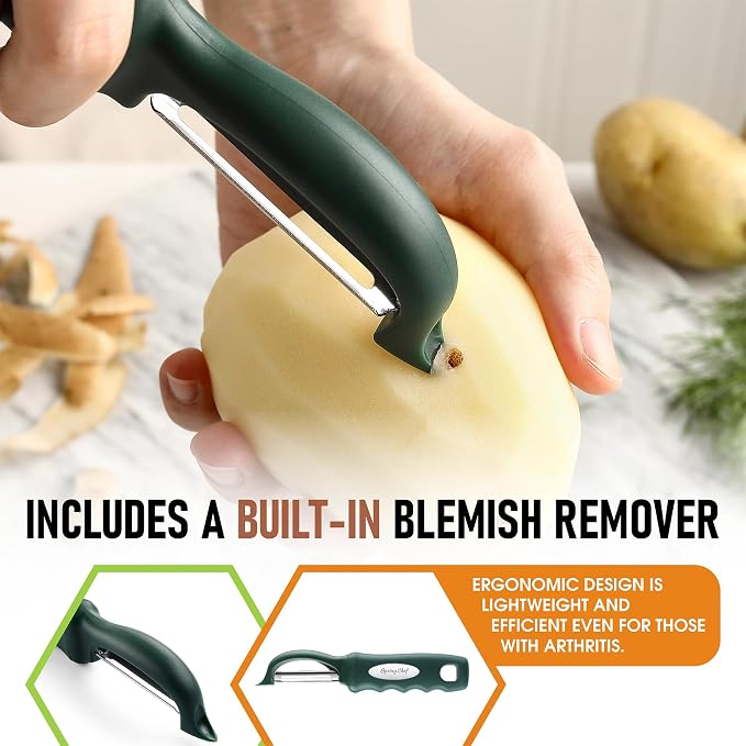 Spring Chef Professional Swivel Vegetable Peeler - Image 5