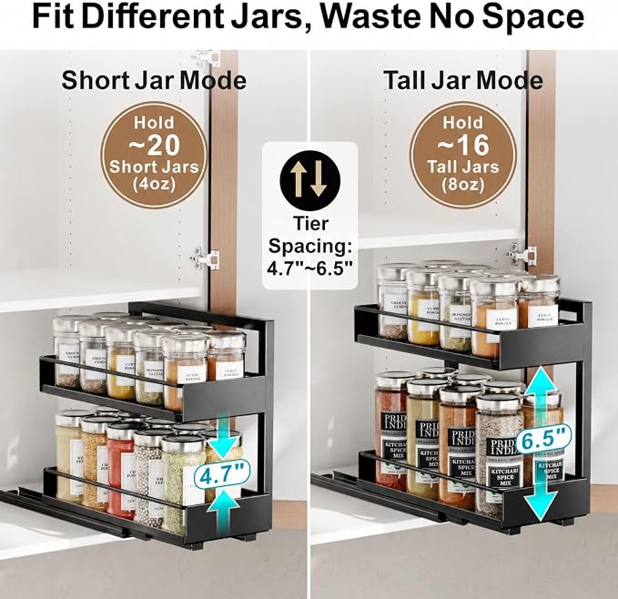 iSPECLE Spice Racks for Inside Cabinet - Image 4