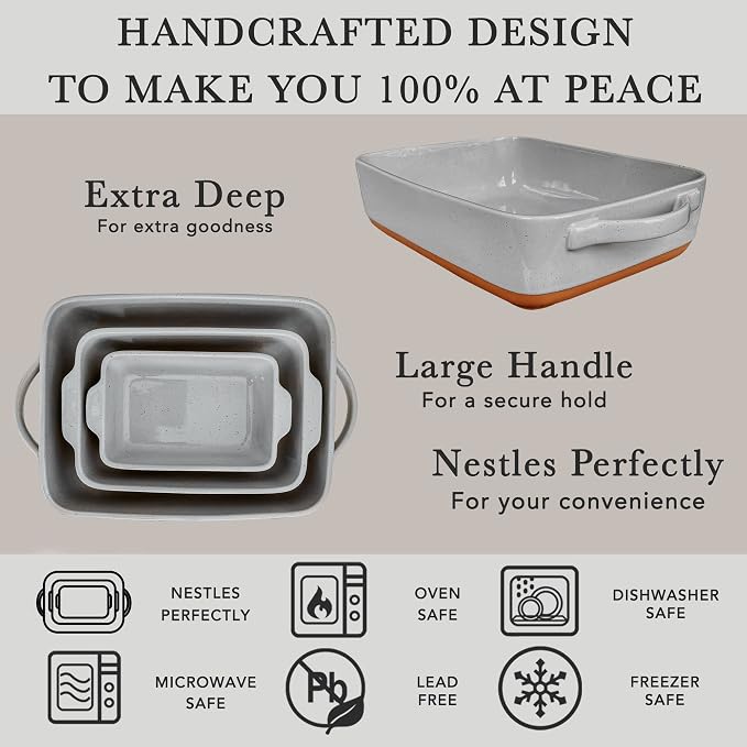 Mora Ceramic Set of 2 Baking Dishes - Image 4