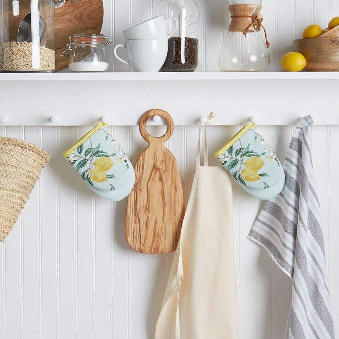 Martha Stewart Lemon Whimsy Mini Oven Mitt 2-Pack Set - Image 2