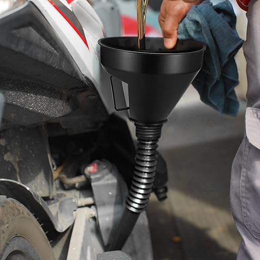 4 Pcs Automotive Funnels Set, Wide Mouth Fuel Funnel, Plastic Long Neck Oil - Image 4