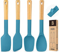 Silicone Spatula Spoon Set, and Spreading, Sturdy BPA-Free Matte Silicone by BADIANO