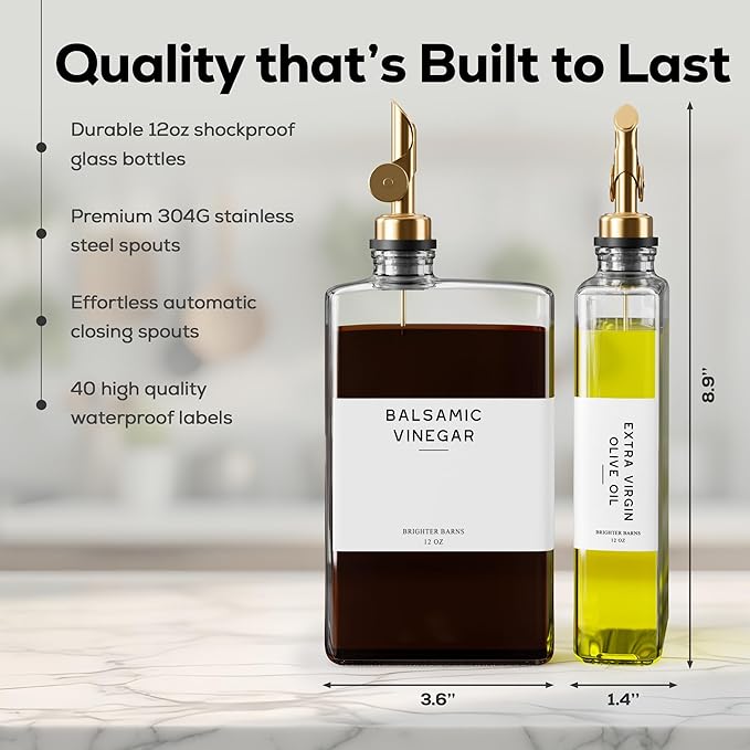 Glass Olive Oil Dispenser Bottle - Image 3