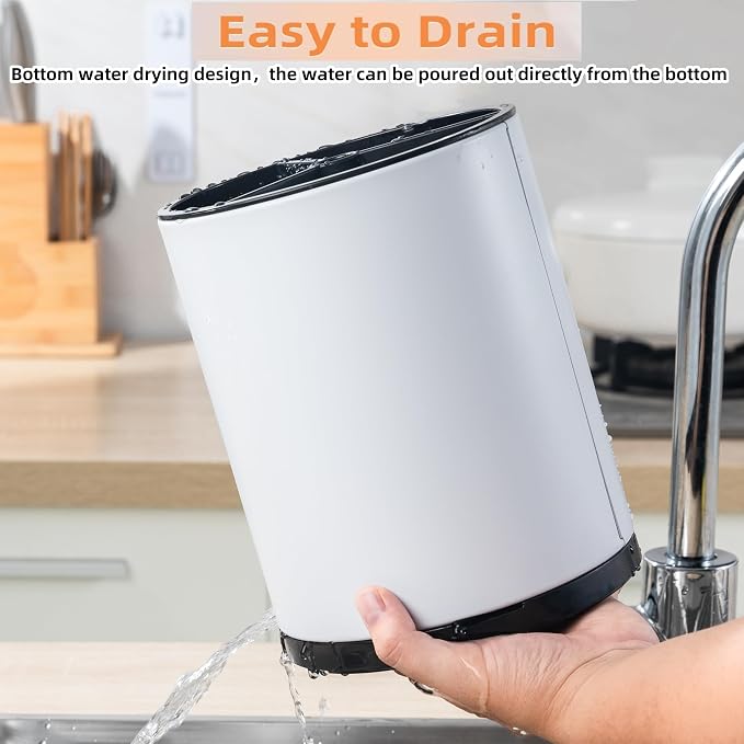 LIBODOUR Kitchen Utensil Holder Extra Large 360°Rotating - Image 6
