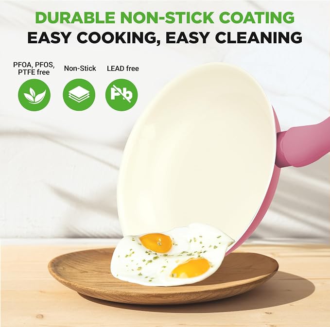 NutriChef 54-Piece Kitchen Cookware Set – Complete Non-Stick Ceramic Pots and - Image 3