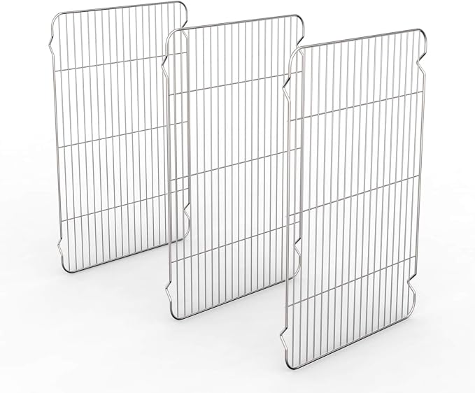 Cooling Rack Set of 3, Baking Rack Stainless Steel Wire Rack by Zacfton