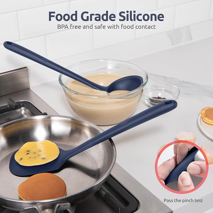 Silicone Kitchen Cooking Utensil Set: U-Taste High Heat Resistant 13.6in - Image 3