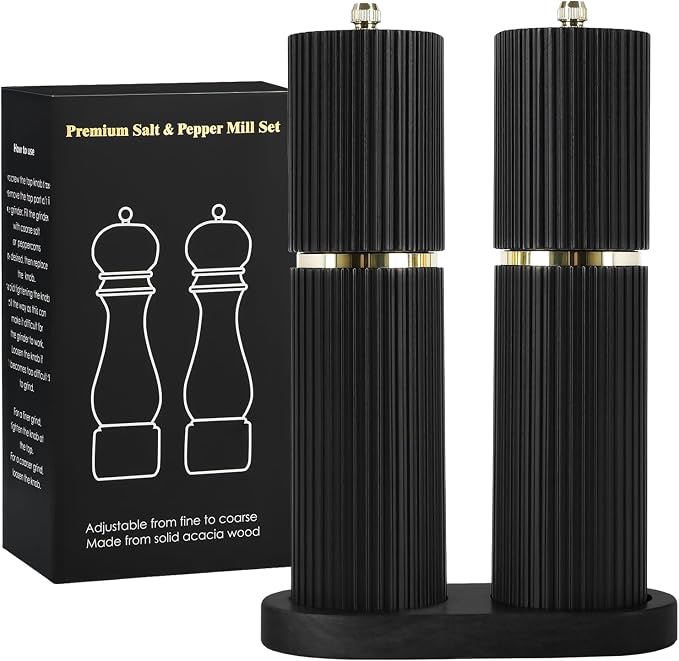 Wooden Salt and Pepper Grinder Set - Image 7