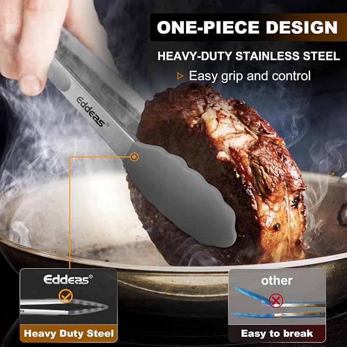 Kitchen Tongs with Silicone Tips - Image 2