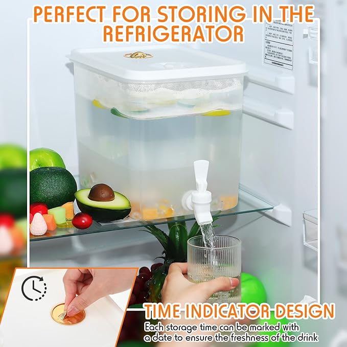 Domensi 6 Pack 2 Gallon Drink Dispenser - Image 6