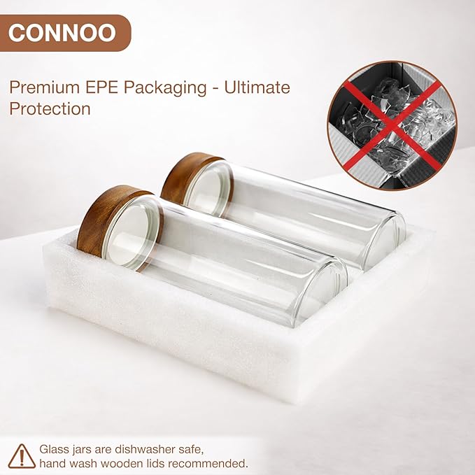 CONNOO 2-Pack 50oz Glass Storage Containers - Image 7