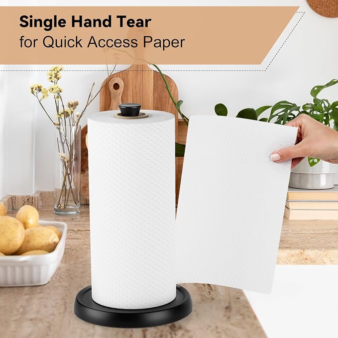 Countertop Paper Towel Holder, Premium Stainless Steel Kitchen Roll Holder - Image 3
