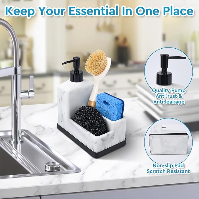 Dish Soap Dispenser with Sponge Holder - Image 5