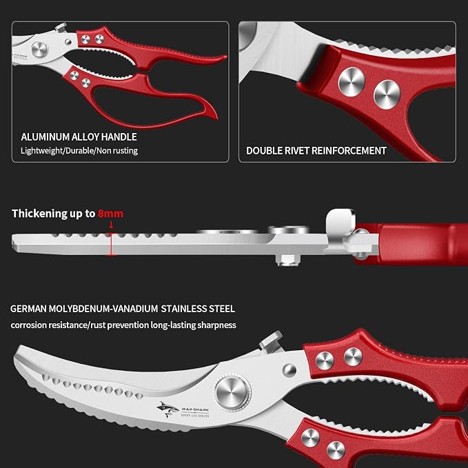 MAD SHARK Professional Heavy Duty Poultry Shears - Image 6