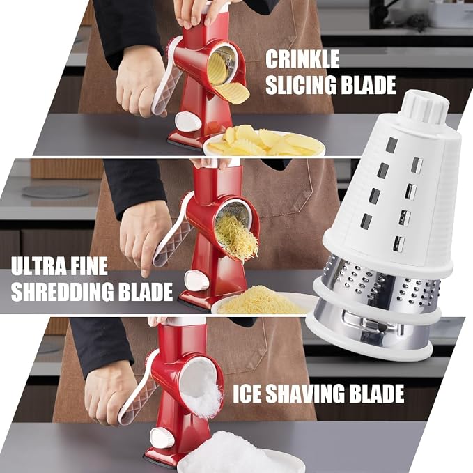 KEOUKE Rotary Cheese Grater Pro 6 in 1 - Image 2