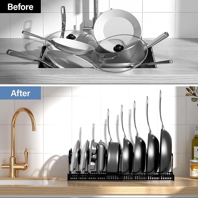 ORDORA Pots and Pans Organizer under Cabinet - Image 7